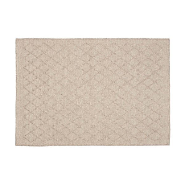 Skalbiamas smėlio spalvos iš vilnos mišinio kilimas 160x230 cm Sybil – Kave Home
