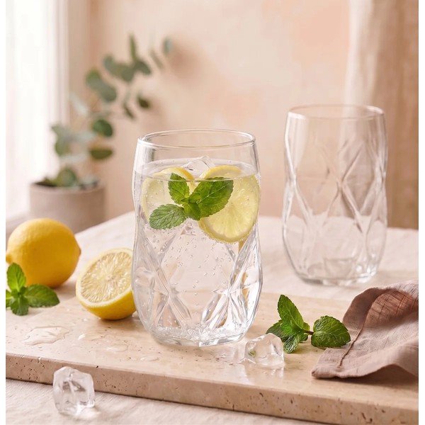 Iš borosilikatinio stiklo stiklinės 6 vnt. 400 ml Geo – Vialli Design-image-3