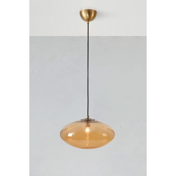 Ochros geltonos spalvos pakabinamas šviestuvas su stikliniu gaubtu ø 38 cm Locus - Markslöjd-image-3