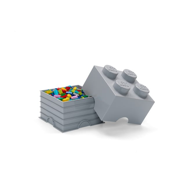 Pilka kvadratinė daiktadėžė LEGO®-image-1