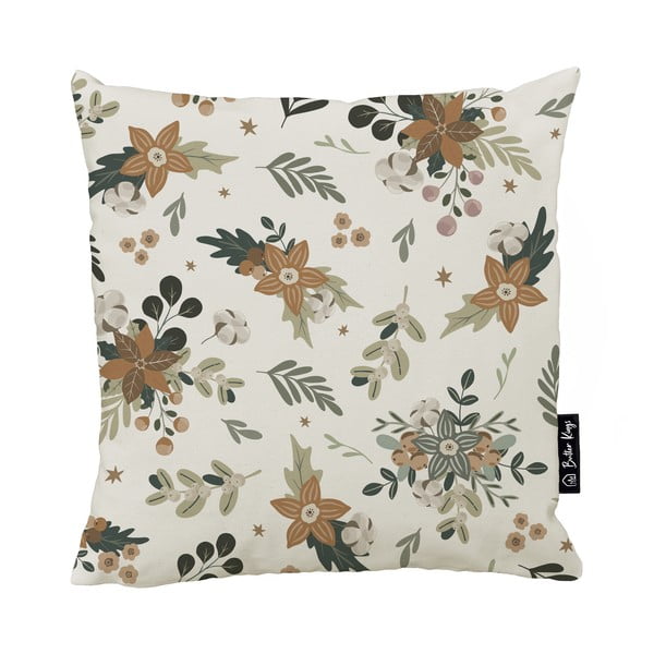 Dekoratyvinis pagalvės užvalkalas su Kalėdų motyvu 45x45 cm Festive Flowers – Butter Kings