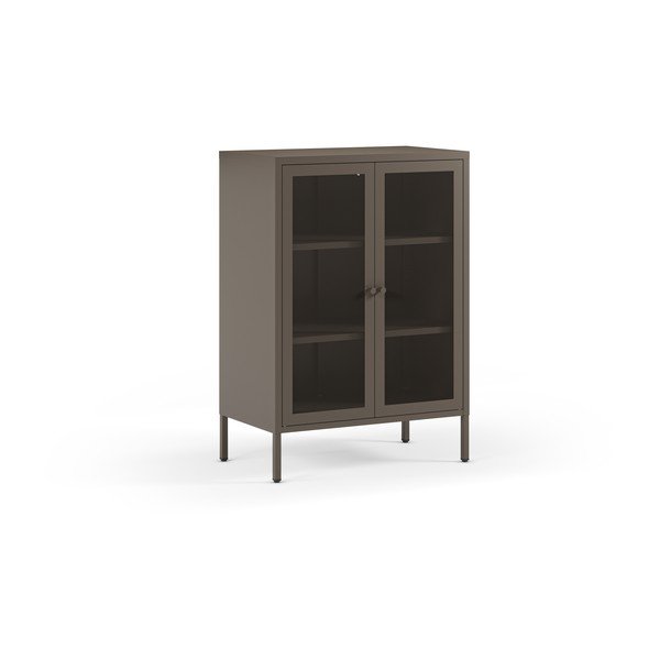 Pilkos spalvos iš metalo spintelė 70x100x40 cm Fayna – Marckeric-image-2