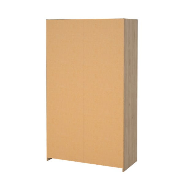 Drabužių spinta baltos spalvos/smėlio spalvos iš ąžuolo 105x180 cm Kit – Tvilum-image-1