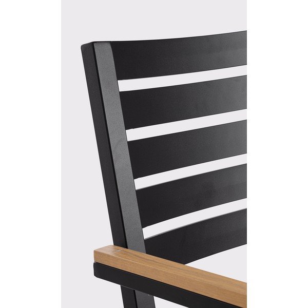 Antracito spalvos metalinė sodo kėdė Henna – Bizzotto-image-1