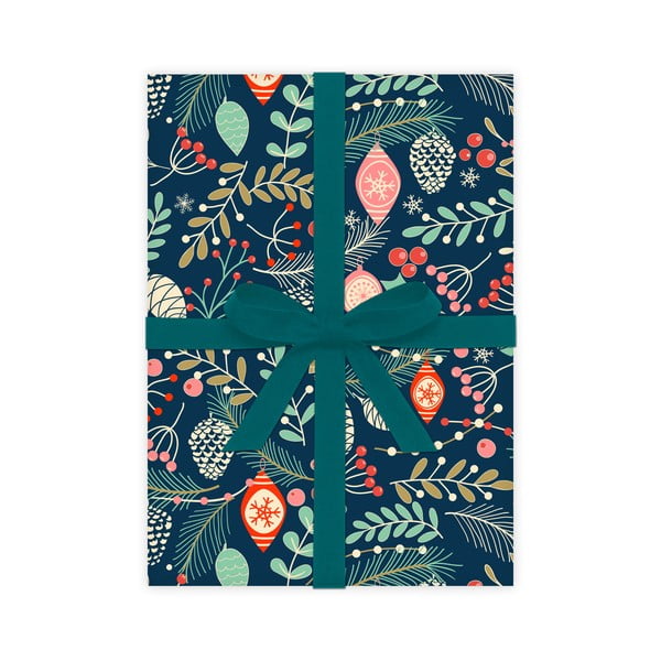 5 lapai dovanų vyniojimo popieriaus eleanor stuart Baubles and Berries, 50 x 70 cm-image-2