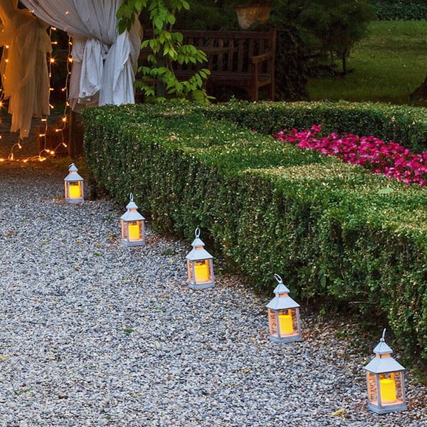 Didelis baltas dekoratyvinis LED žibintas, tinkamas naudoti lauke Tomasucci Lante-image-4