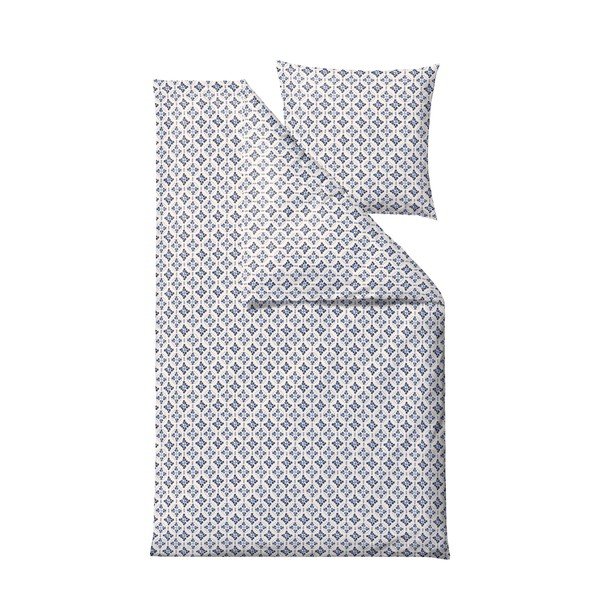 Iš medvilnės viengulė patalynė baltos spalvos/mėlynos spalvos 140x200 cm Heirloom – Södahl-image-2