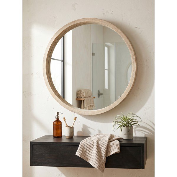 Sieninis veidrodis su medžio masyvo rėmu 52x52 cm Tiziano – Yes Everyday-image-3
