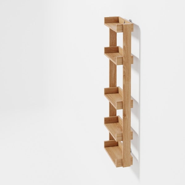 Sieninė vonios lentyna iš ąžuolo medienos Wireworks Yoku-image-2