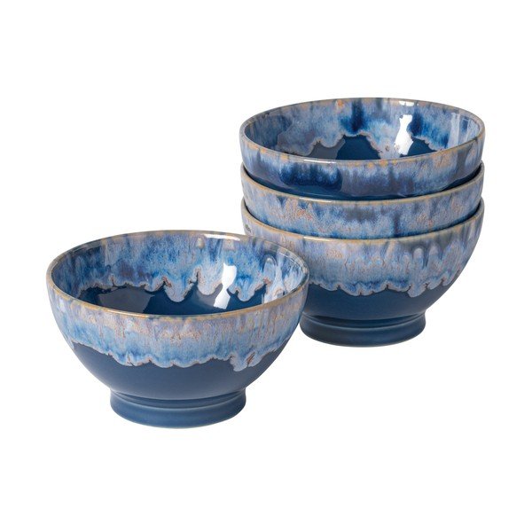 Dubenys iš akmens masės mėlynos spalvos 4 vnt. ø 15 cm Latte – Costa Nova