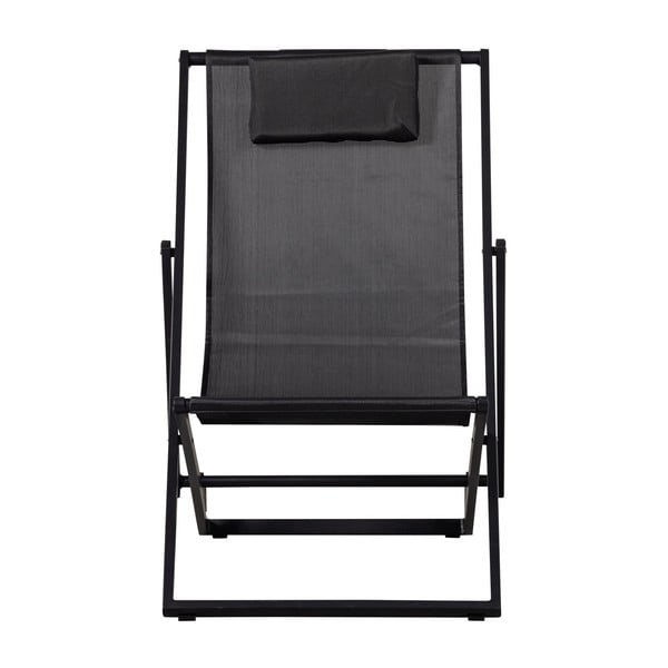 Metalinis sulankstomas sodo šezlongas juodos spalvos Esper – Exotan-image-3