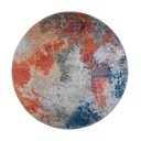 Skalbiamas apvalios formos kilimas mėlynos spalvos/oranžinės spalvos ø 120 cm – Vitaus