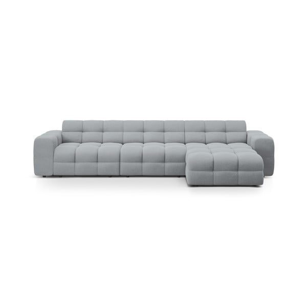 Pilkos spalvos kampinė sofa (su dešiniuoju kampu/su gultu) Kendal – Micadoni 