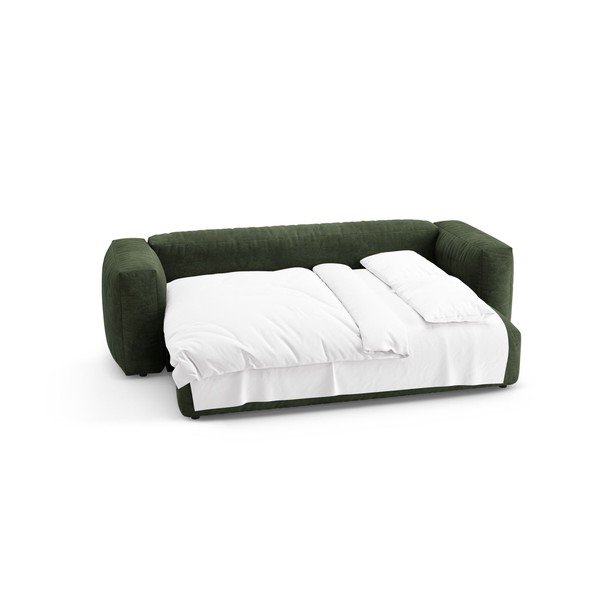 Žalios spalvos sulankstoma sofa iš velveto 264 cm – Micadoni -image-4