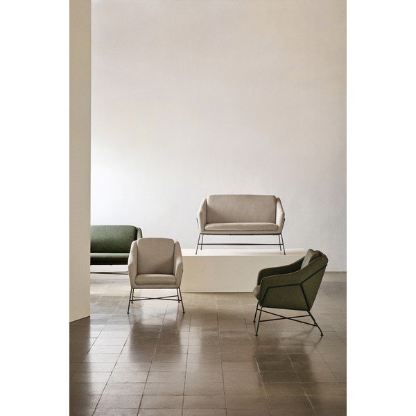 Žalios spalvos sofa 128 cm Brida – Kave Home-image-3