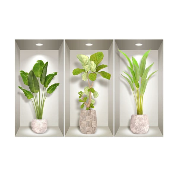 3 3D sienų lipdukų rinkinys Ambiance Banana Trees-image-2