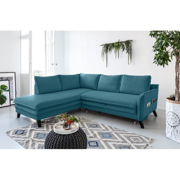 Turkio spalvos sofa-lova Miuform Charming Charlie L, kairysis kampas-image-4