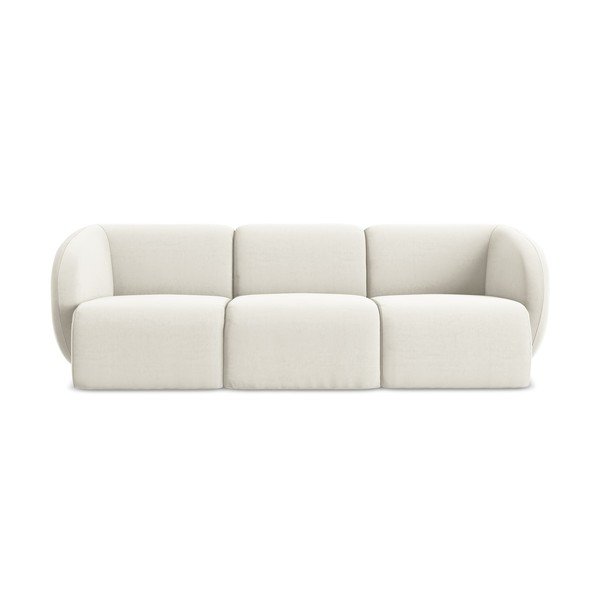 Smėlio spalvos sofa iš velveto 244 cm Lani – Makamii