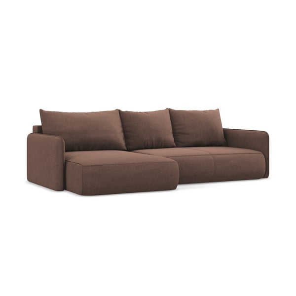 Rožinės spalvos sulankstoma/su sandėliavimo vieta kampinė sofa (su kairiuoju kampu) Nanea – Makamii-image-3