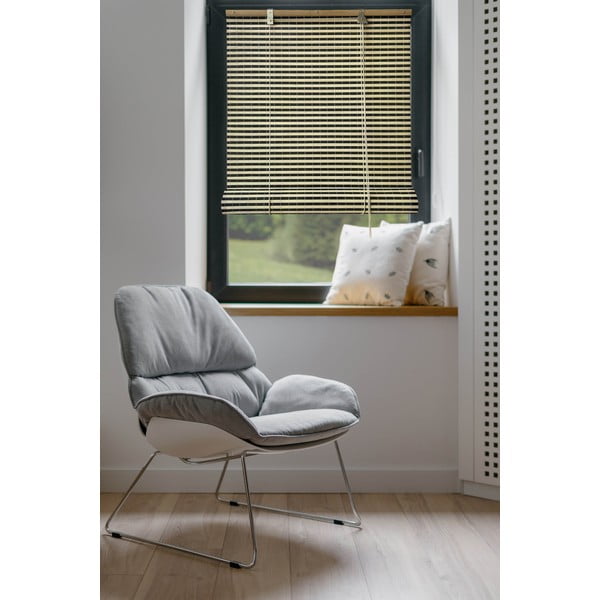 Juodos spalvos/natūralios spalvos iš bambuko roletai 150x160 cm Vela – Gardinia-image-1