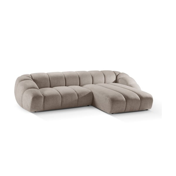Kampinė sofa smėlio spalvos (su dešiniuoju kampu) Diana – Micadoni -image-2