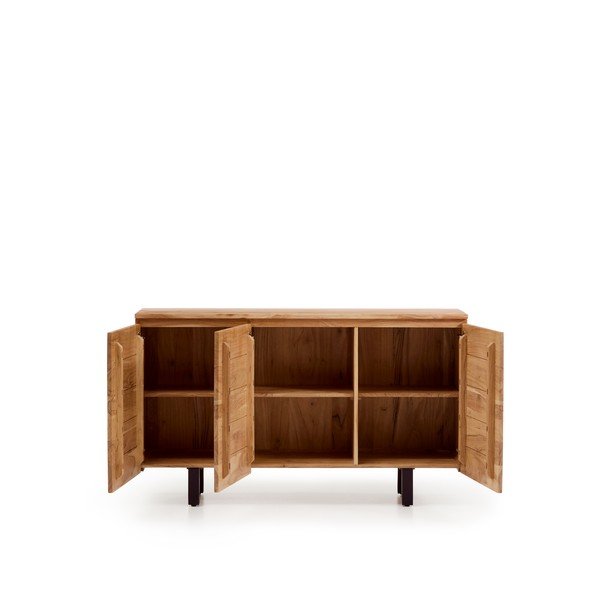 Natūralios spalvos iš akacijos masyvo šoninė spintelė 150x88x40 cm Uxue – Kave Home-image-4