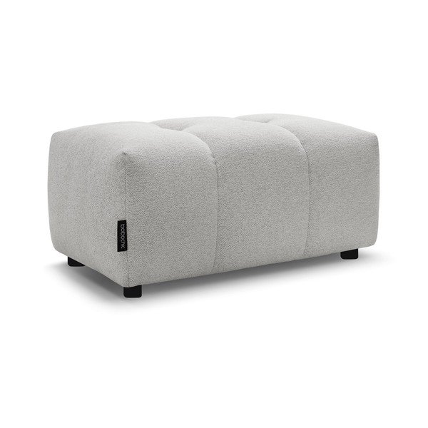 Šviesiai pilkos spalvos taburetė iš šenilinio audinio Roxelane – Bobochic Paris-image-3