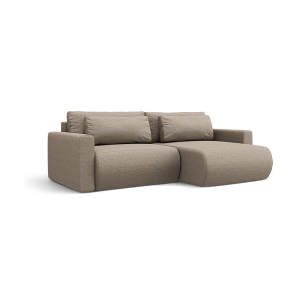 Šviesiai rudos spalvos sulankstoma/su sandėliavimo vieta kampinė sofa Belfast – Cosmopolitan Design-image-1