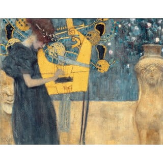 Gustav Klimt reprodukcija Music, 90 x 70 cm