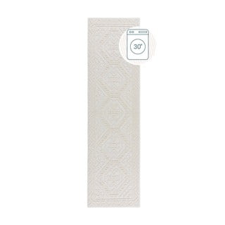 Skalbiamas iš šenilino kilimas kreminės spalvos 60x240 cm Jaipur – Flair Rugs