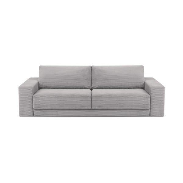 Šviesiai pilka aksominė sofa-lova Milo Casa Donatella