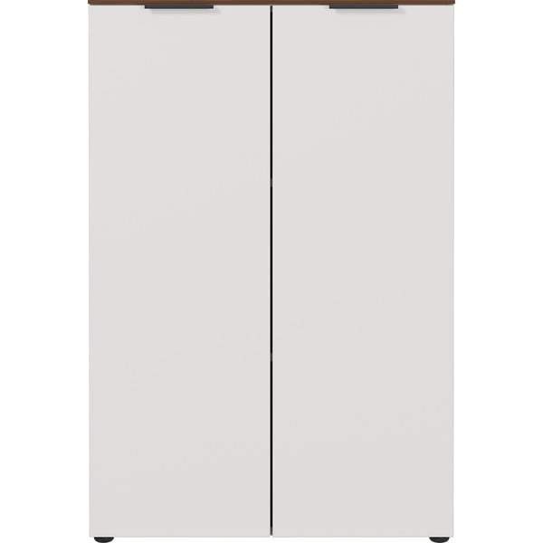 Pilkos ir smėlio spalvos riešutmedžio spintelė 81x120 cm Ancona - Germania