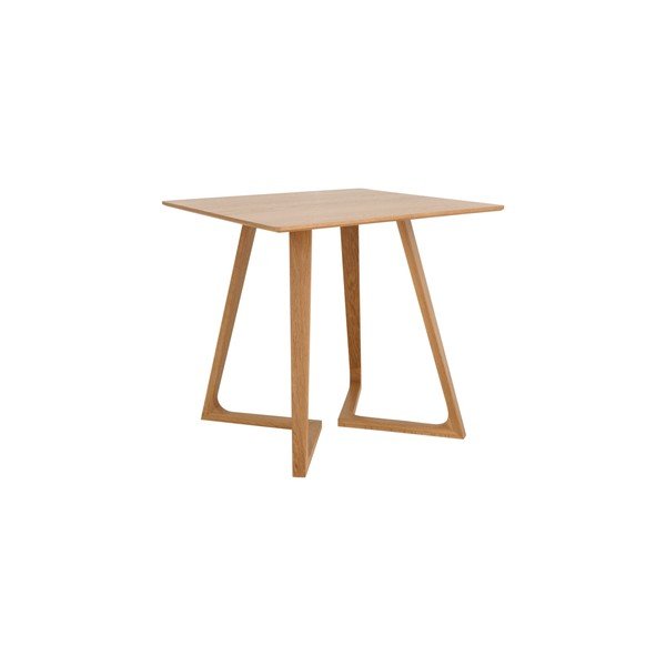 Iš ąžuolo masyvo valgomojo stalas 75x80 cm Gradie – Ellos Home