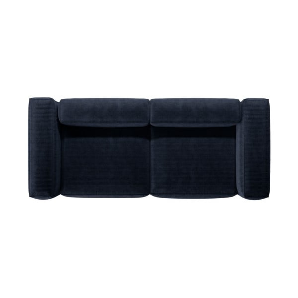 Tamsiai mėlynos spalvos iš kordinio velveto sofa 264 cm Bergamo – Cosmopolitan Design-image-3