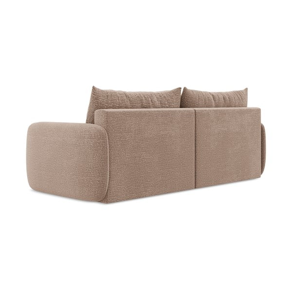 Šviesiai rudos spalvos sulankstoma/su sandėliavimo vieta sofa 238 cm Kalena – Makamii-image-4