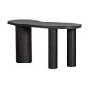 Tamsiai rudos spalvos konsolinis staliukas iš pušies 70x150 cm Maan – WOOOD