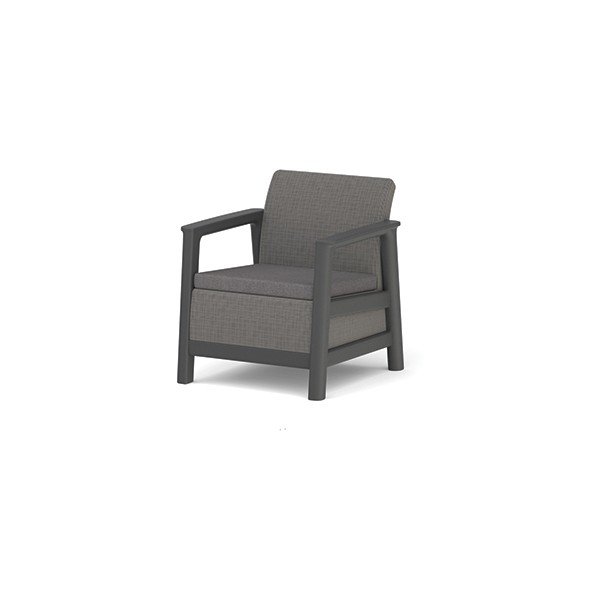 Pilkos spalvos plastikiniai sodo krėslai 2 vnt. Scandi Linea – Keter