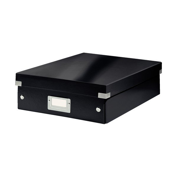Iš kartono daiktadėžė juodos spalvos su dangčiu 28x37x10 cm Click&Store – Leitz-image-2
