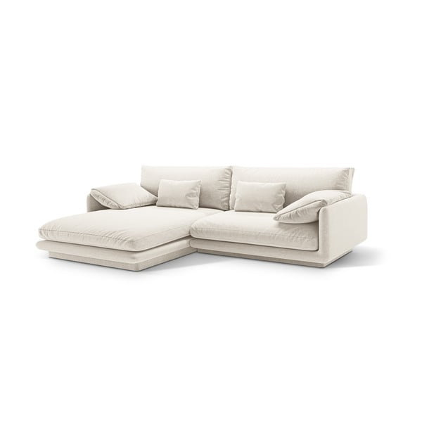 Kampinė sofa baltos spalvos (su kairiuoju kampu) Torino – Micadoni Home-image-1
