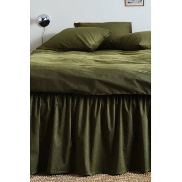 Khaki spalvos iš organiškos medvilnės lovatiesė 90x200 cm Zack – Jotex-image-1
