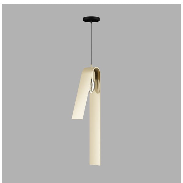 Kabantis šviestuvas juodos spalvos/auksinės spalvos su metaliniu gaubtu Fold – Squid Lighting-image-1