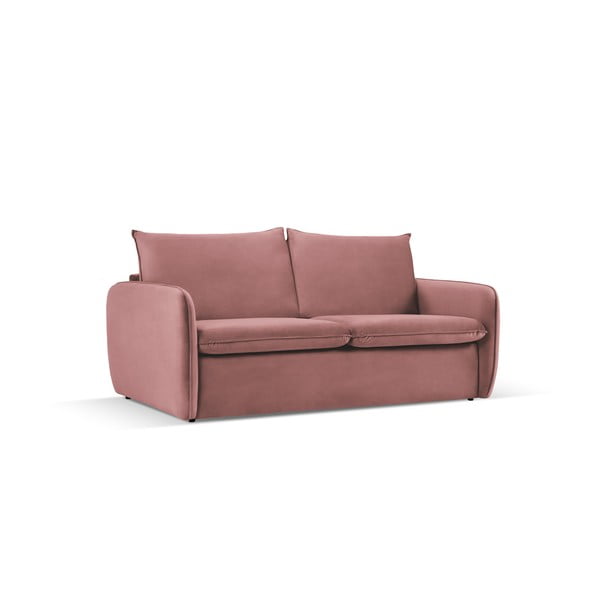 Sulankstoma sofa rožinės spalvos iš velveto 194 cm Vienna – Cosmopolitan Design-image-1