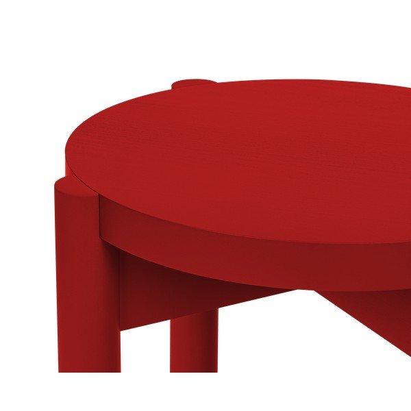 Raudonos spalvos iš buko masyvo taburetė Hopp – noo.ma-image-3