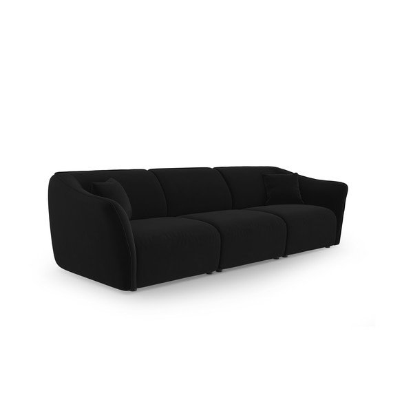 Iš velveto sofa juodos spalvos 292 cm Tokyo – Cosmopolitan Design-image-2