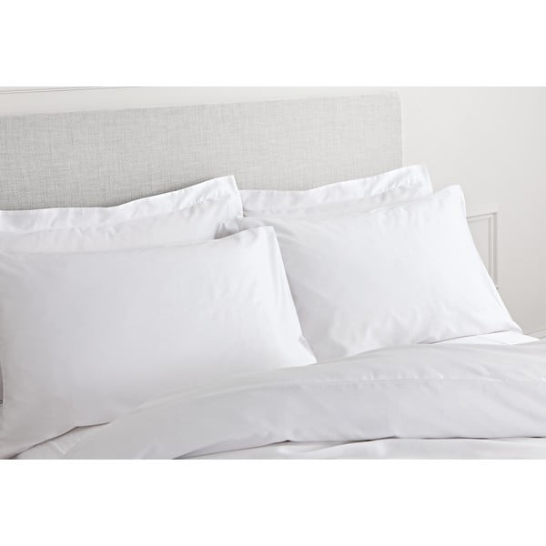 Balta medvilnės satino paklodė Bianca Classic, 200 x 200 cm-image-2