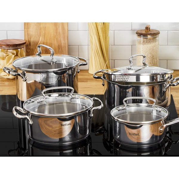 Puodų rinkiniai iš nerūdijančio plieno 10 vnt. DUETTO+ G719SA55 – Tefal-image-1