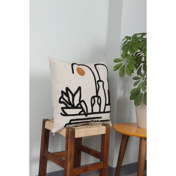 Iš lino dekoratyvinis pagalvės užvalkalas 43x43 cm Winter Sun – Mioli Decor-image-2