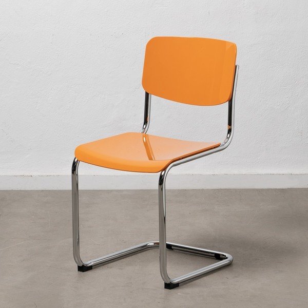 Valgomojo kėdės oranžinės spalvos 4 vnt. Chrome – Ixia-image-1