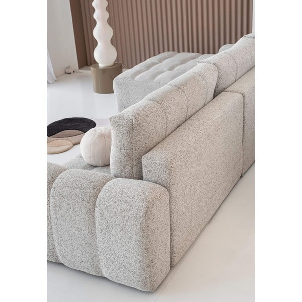 Smėlio spalvos sulankstoma/su sandėliavimo vieta modulinė kampinė sofa (su kairiuoju kampu) Lulu – Miuform-image-4