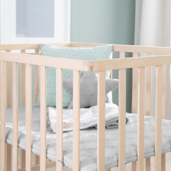 Iš buko masyvo maniežas vaikams pilkos spalvos 75x100 cm Roba style – Roba-image-1